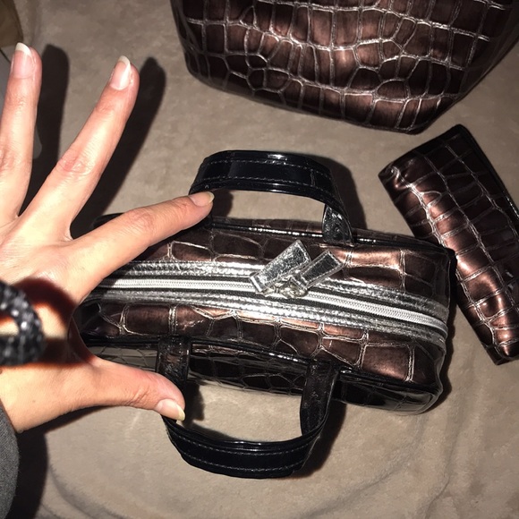 Animal print metallic Bag set of 3 New - Picture 4 of 12